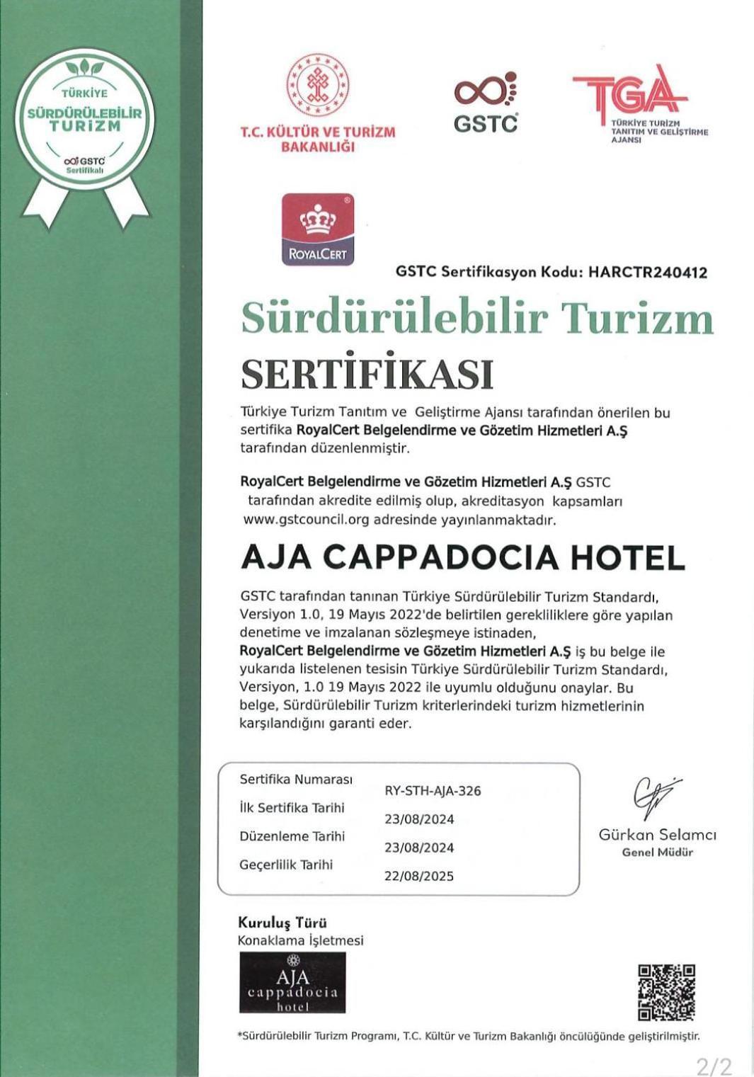 Hotel Aja Cappadocia Cave Urgup